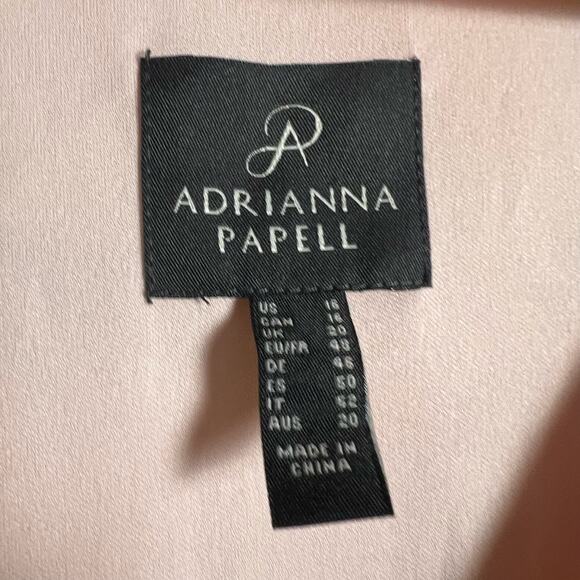 Adrianna Papell Floral Print Cap Sleeve Tassel V-Neck Maxi Dress Size 16 - Picture 11 of 13